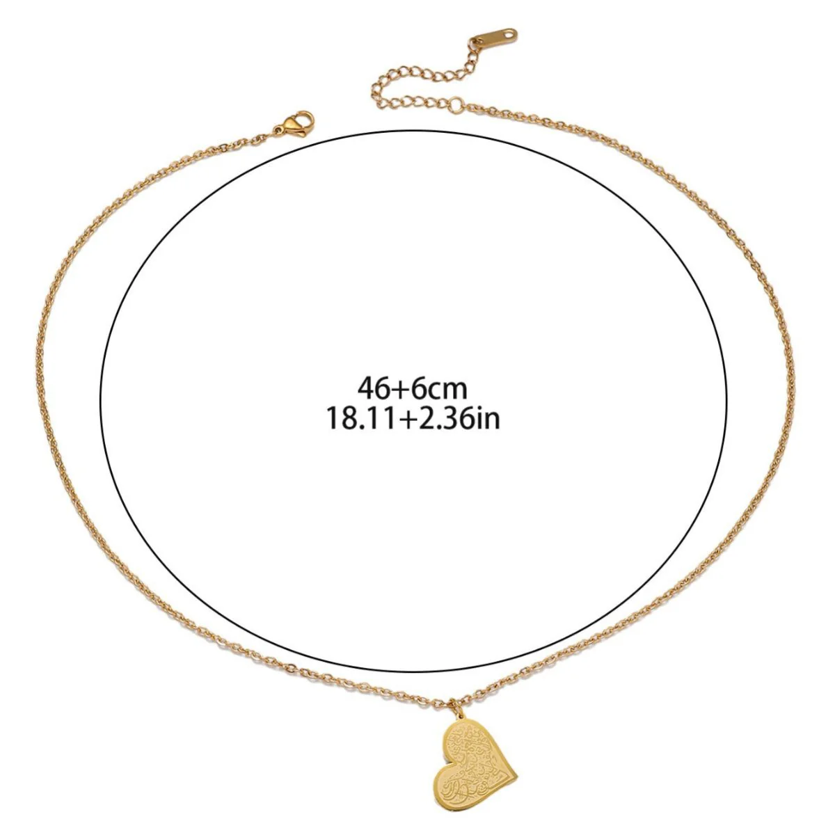 High-End Engraved Love Titanium Steel Necklace (MAC232)(WITH GIFT BOX) - Image 4