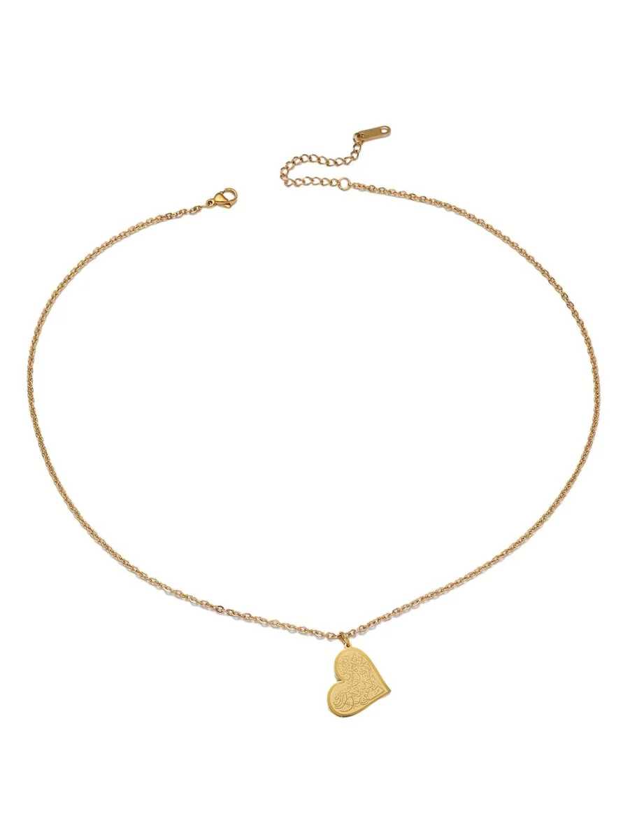 High-End Engraved Love Titanium Steel Necklace (MAC232)(WITH GIFT BOX) - Image 5