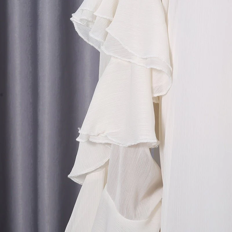 High Neck Ruffle Sleeve Dress(MS360) - Image 8