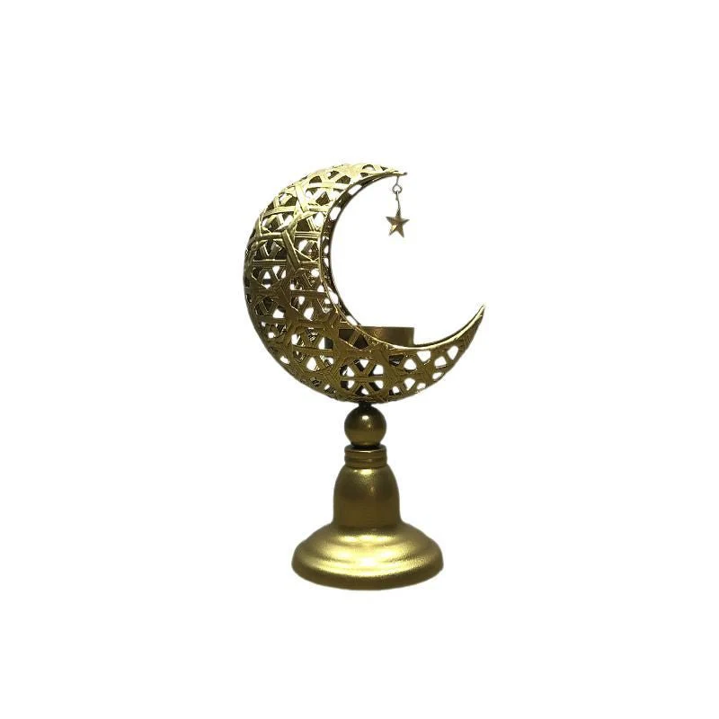 Hollow Moon Candle Holder – Iron Ramadan Decorative Accent (MAC379) - Image 5