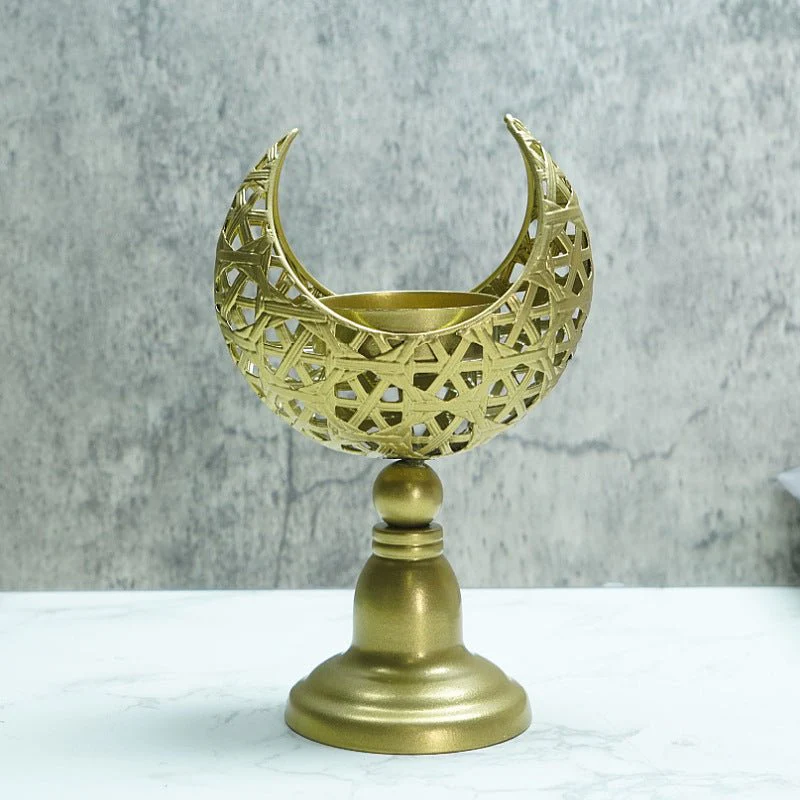 Hollow Moon Candle Holder – Iron Ramadan Decorative Accent (MAC379) - Image 7