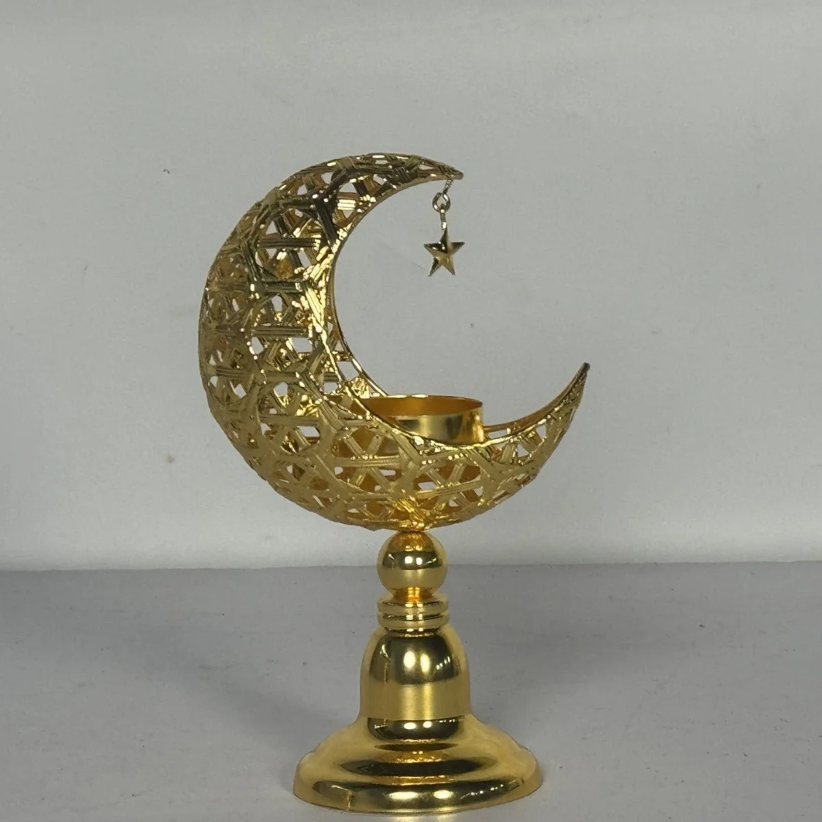 Hollow Moon Candle Holder – Iron Ramadan Decorative Accent (MAC379) - Image 9