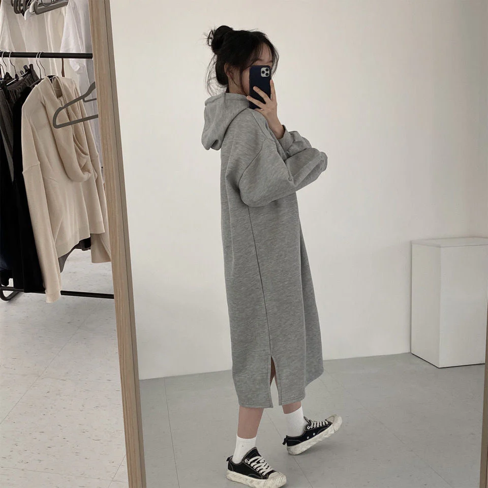 Hooded Pullover Long Sweatshirt (MS072) - Image 4