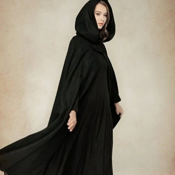 Hooded Shawl Extended Cape Coat | Versatile 5-Color Hooded Shawl Poncho (MOA088) - Image 2