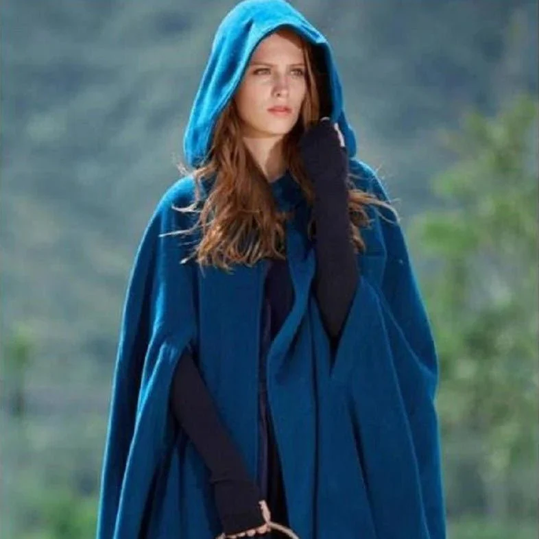 Hooded Shawl Extended Cape Coat | Versatile 5-Color Hooded Shawl Poncho (MOA088) - Image 4