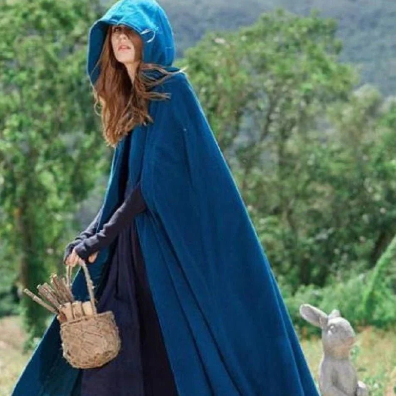 Hooded Shawl Extended Cape Coat | Versatile 5-Color Hooded Shawl Poncho (MOA088) - Image 6