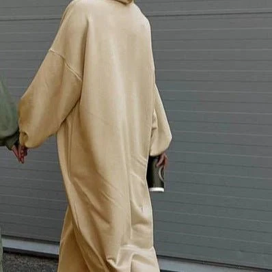 Hooded Sweatshirt Abaya | Hoodie Abaya With Pockets (MA125) - Image 16