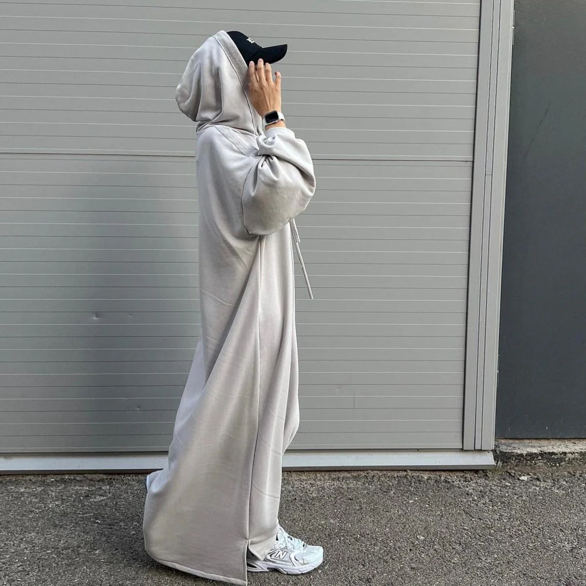 Hooded Sweatshirt Abaya | Hoodie Abaya With Pockets (MA125) - Image 21