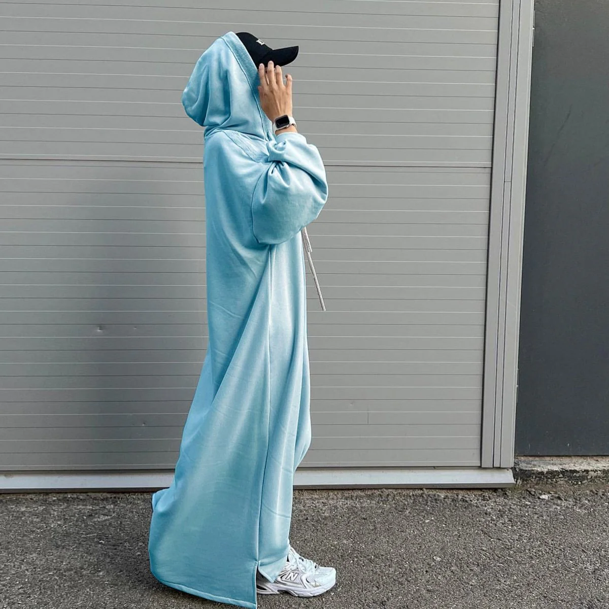 Hooded Sweatshirt Abaya | Hoodie Abaya With Pockets (MA125) - Image 22