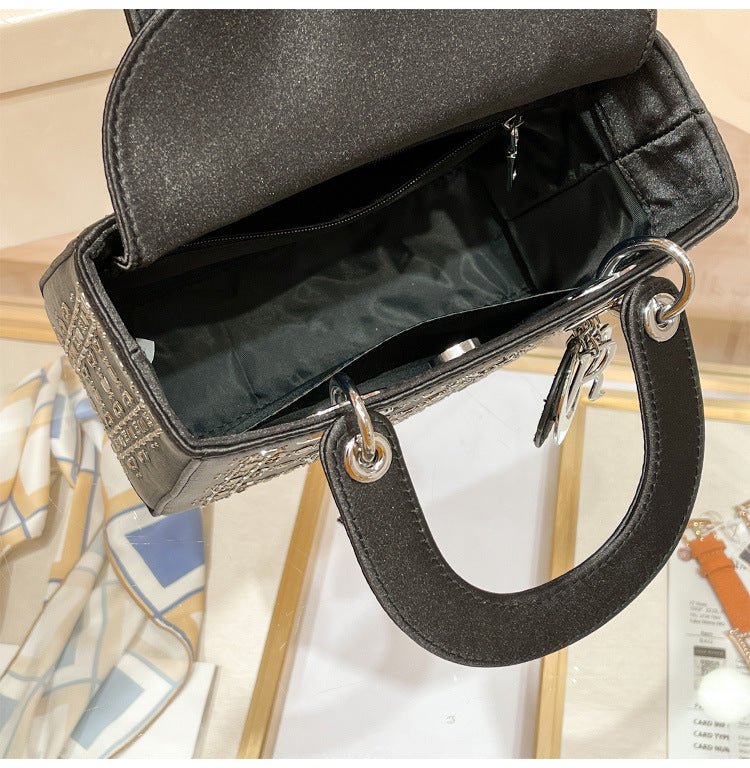 Hot diamond heavy industry high-end satin Princess Diana bag(MAC220) - Image 11