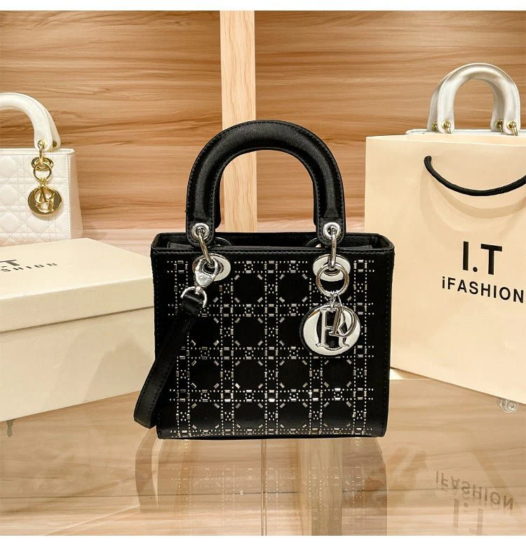 Hot diamond heavy industry high-end satin Princess Diana bag(MAC220) - Image 13