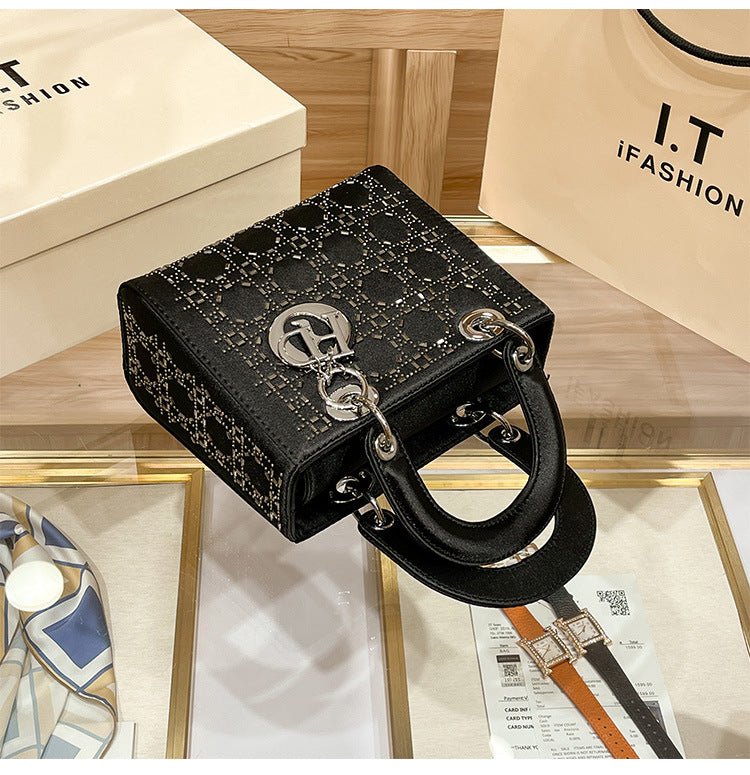 Hot diamond heavy industry high-end satin Princess Diana bag(MAC220) - Image 15