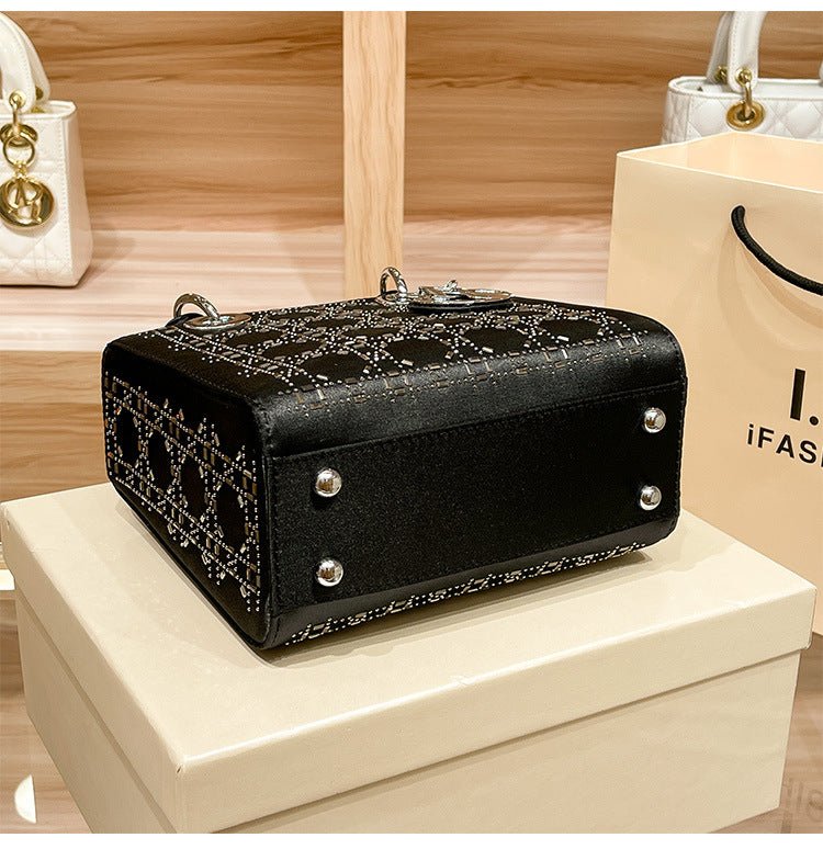 Hot diamond heavy industry high-end satin Princess Diana bag(MAC220) - Image 16