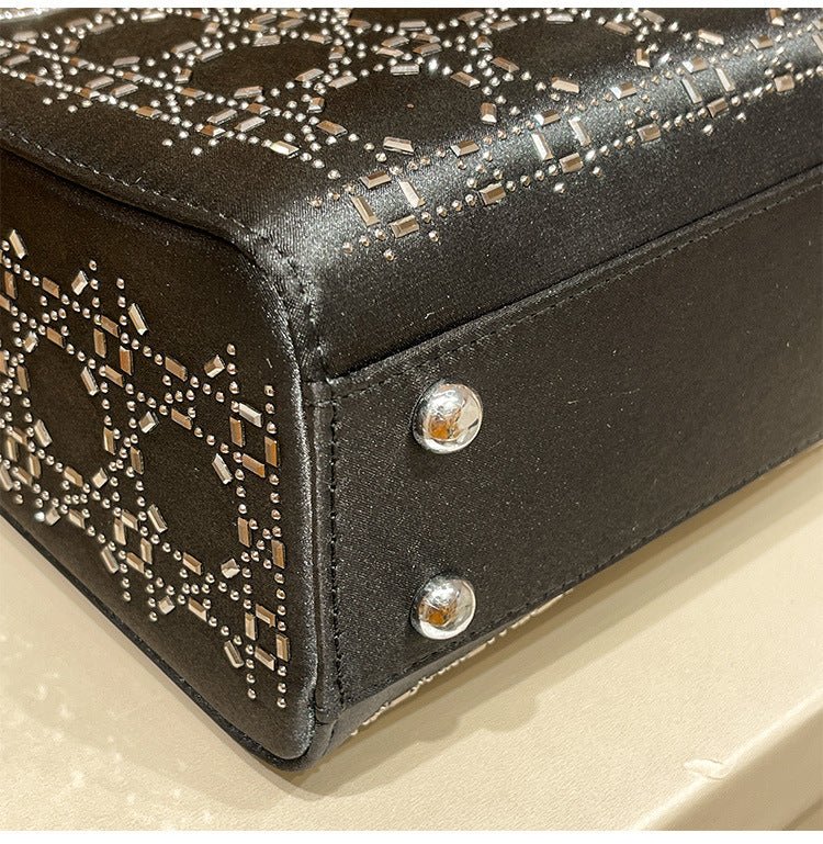 Hot diamond heavy industry high-end satin Princess Diana bag(MAC220) - Image 19