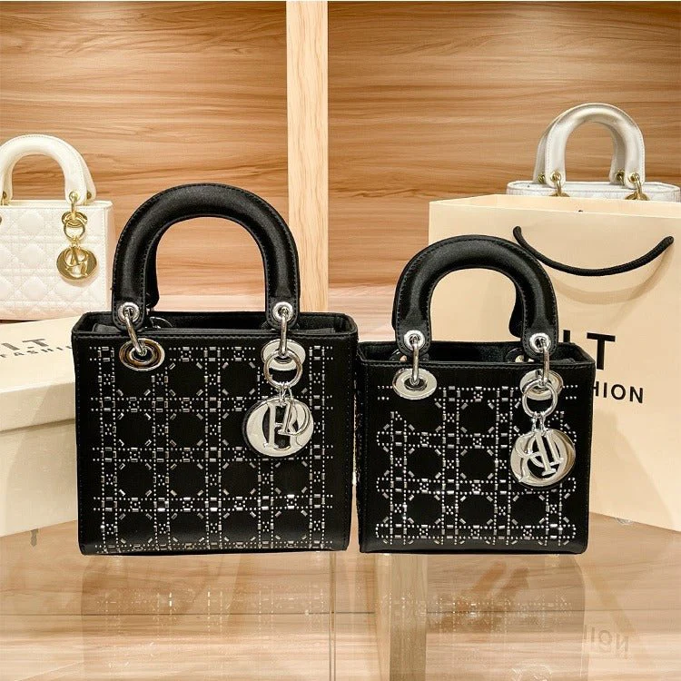 Hot diamond heavy industry high-end satin Princess Diana bag(MAC220) - Image 2