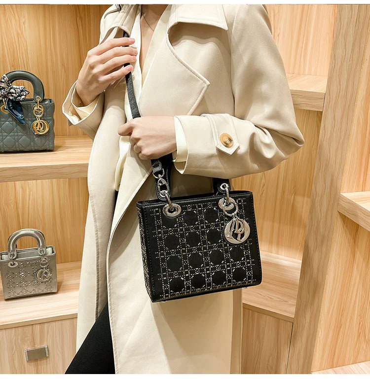 Hot diamond heavy industry high-end satin Princess Diana bag(MAC220) - Image 3