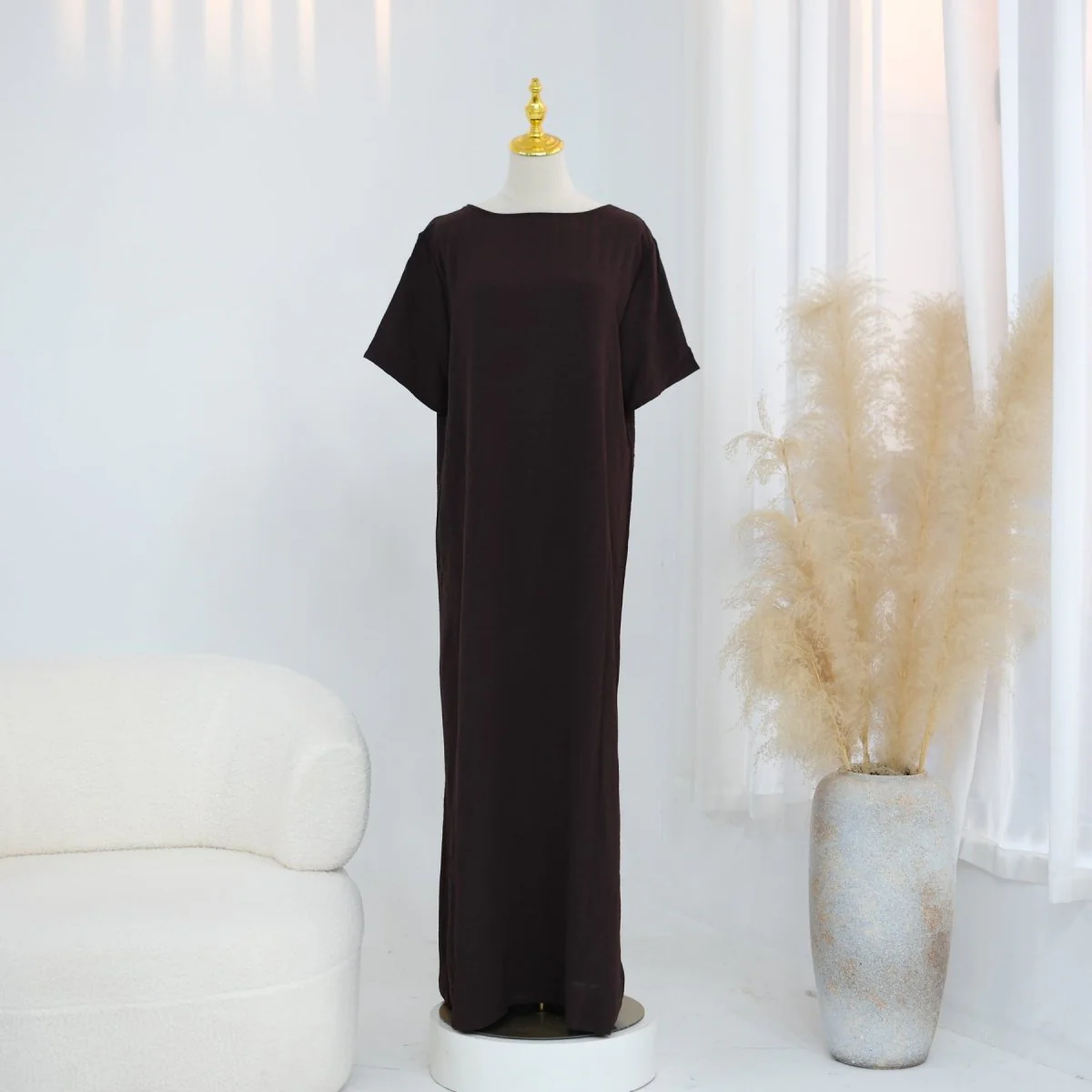 Ice Silk Crinkle Basic Dress(MA392) - Image 10