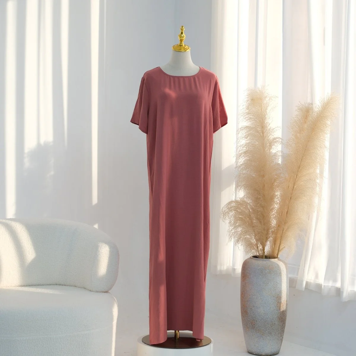 Ice Silk Crinkle Basic Dress(MA392) - Image 15