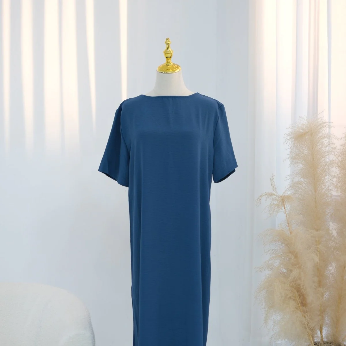 Ice Silk Crinkle Basic Dress(MA392) - Image 3