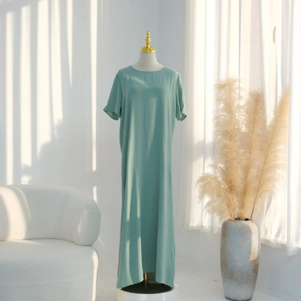 Ice Silk Crinkle Basic Dress(MA392) - Image 6