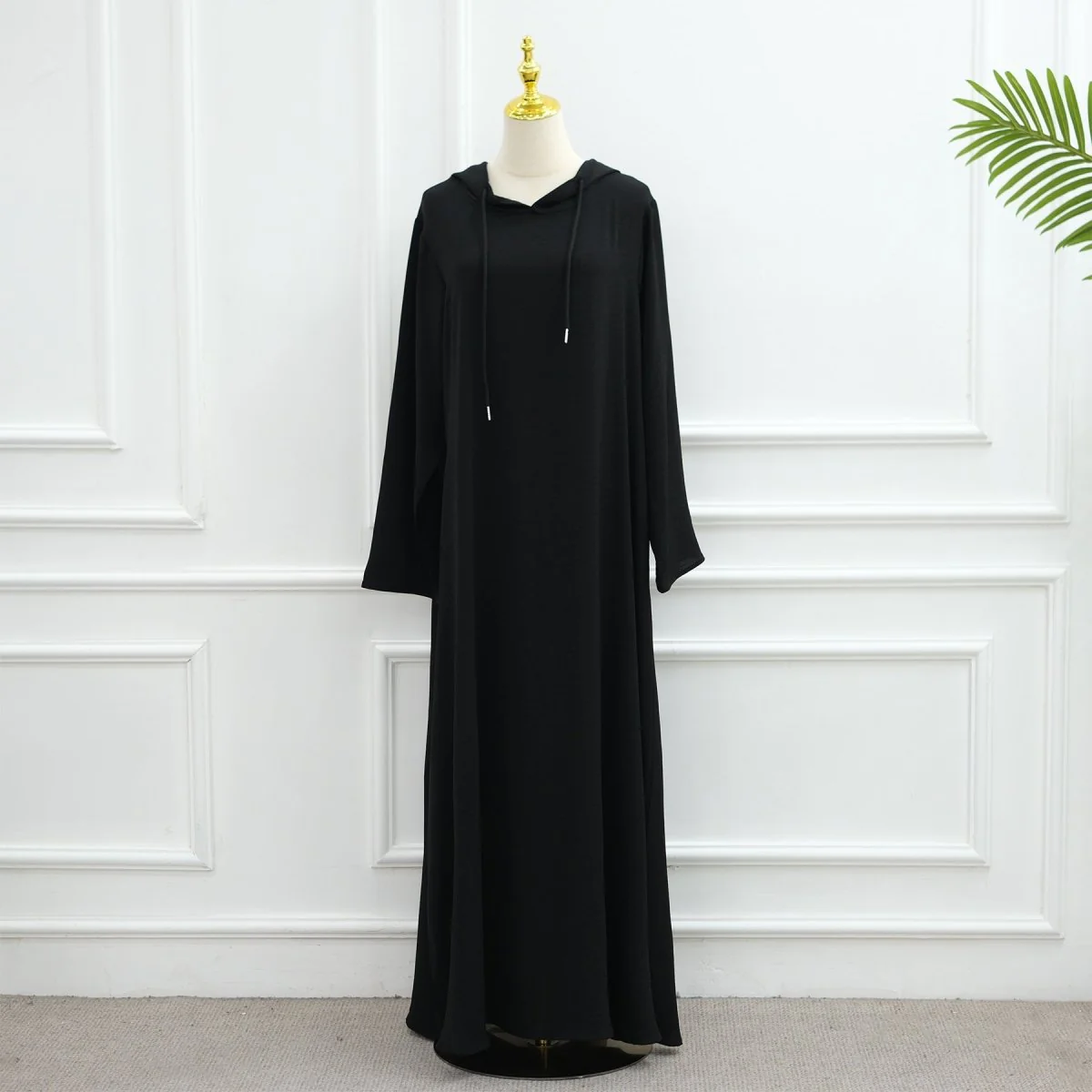 Ice Silk Crinkle Hooded Dress with Pockets(MA393) - Image 10
