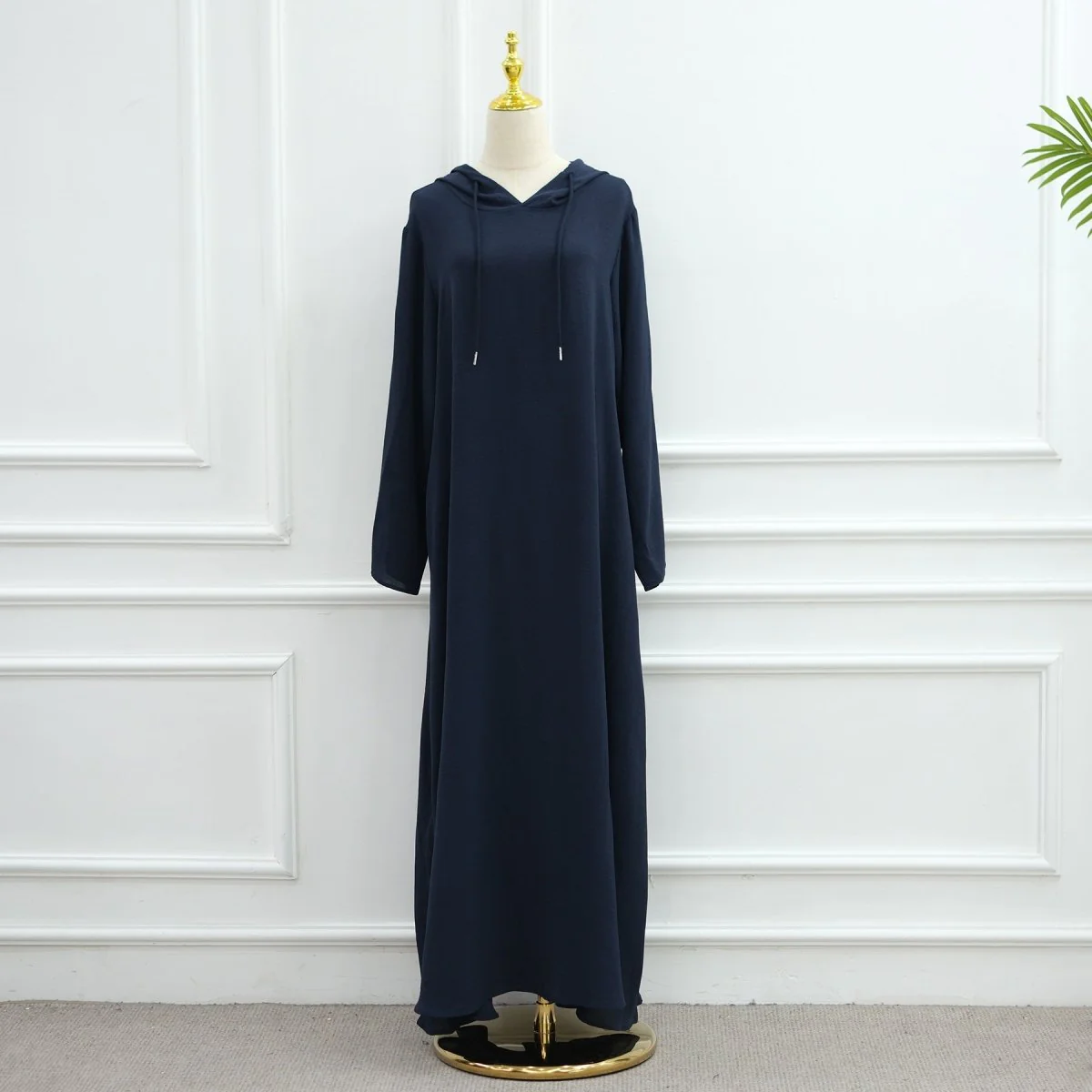 Ice Silk Crinkle Hooded Dress with Pockets(MA393) - Image 17