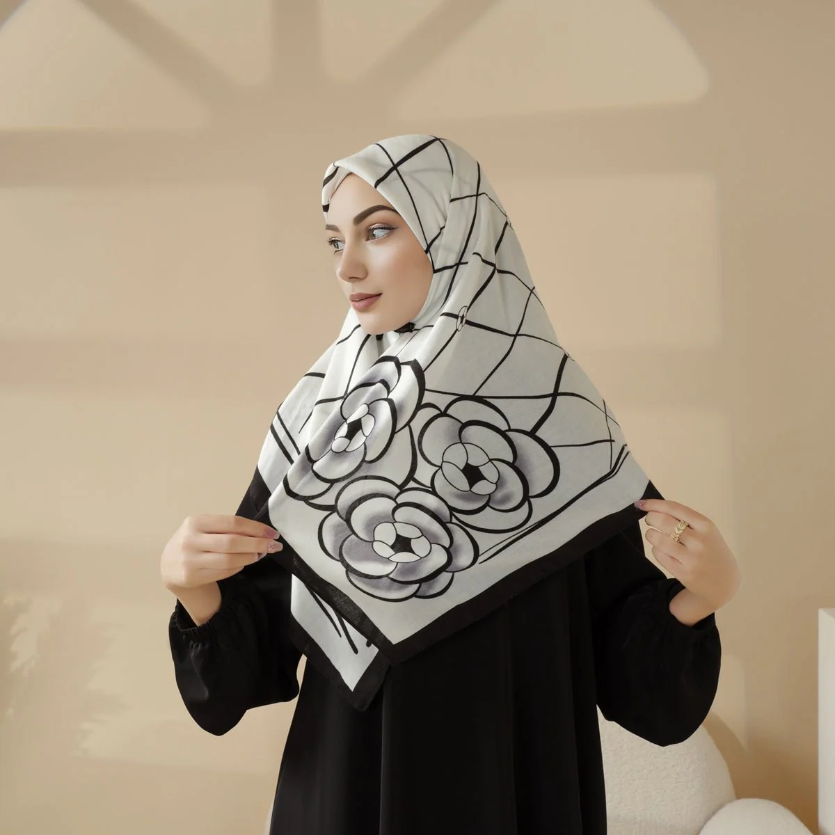Imitation Cashmere Square Hijab (MH091) - Image 5