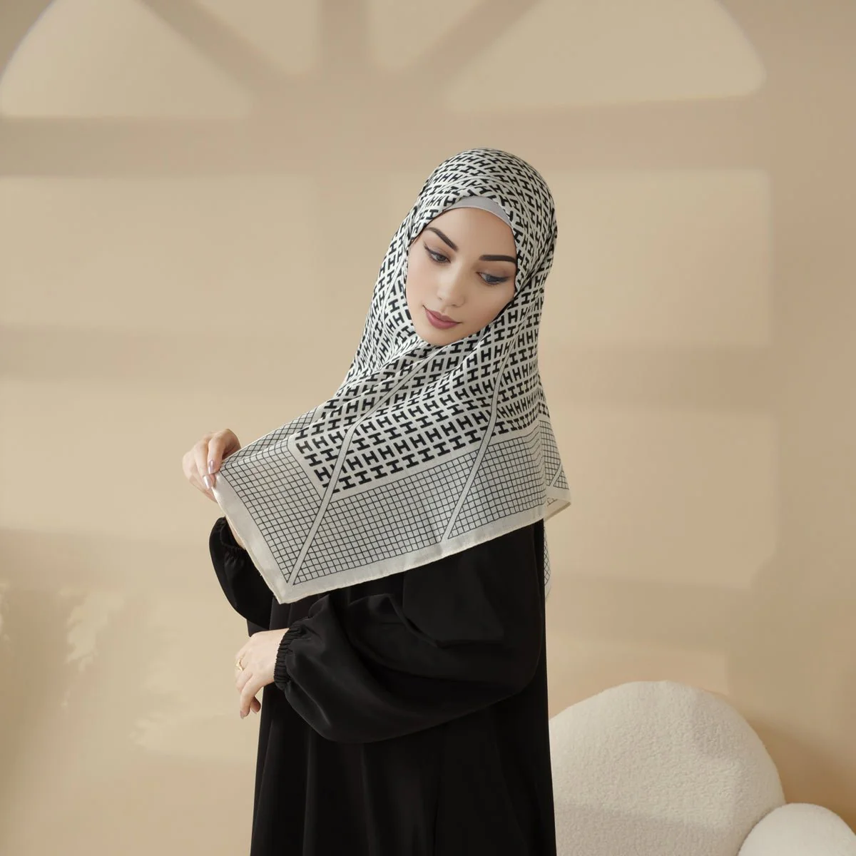 Imitation Cashmere Square Hijab (MH091) - Image 9