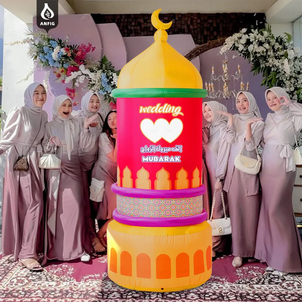 Inflatable 7.5FT Mabrook Al-Iftitah Mosque Decor with LED Lights – Ramadan & Eid Yard Decoration for Outdoor, Lawn, Garden, Party, Store Opening (MAC237） - Image 5