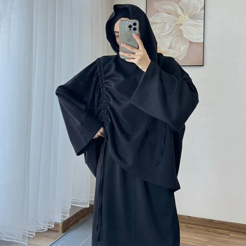 Integrated Hijab Hoodie & Maxi Skirt Set(MS194) - Image 9