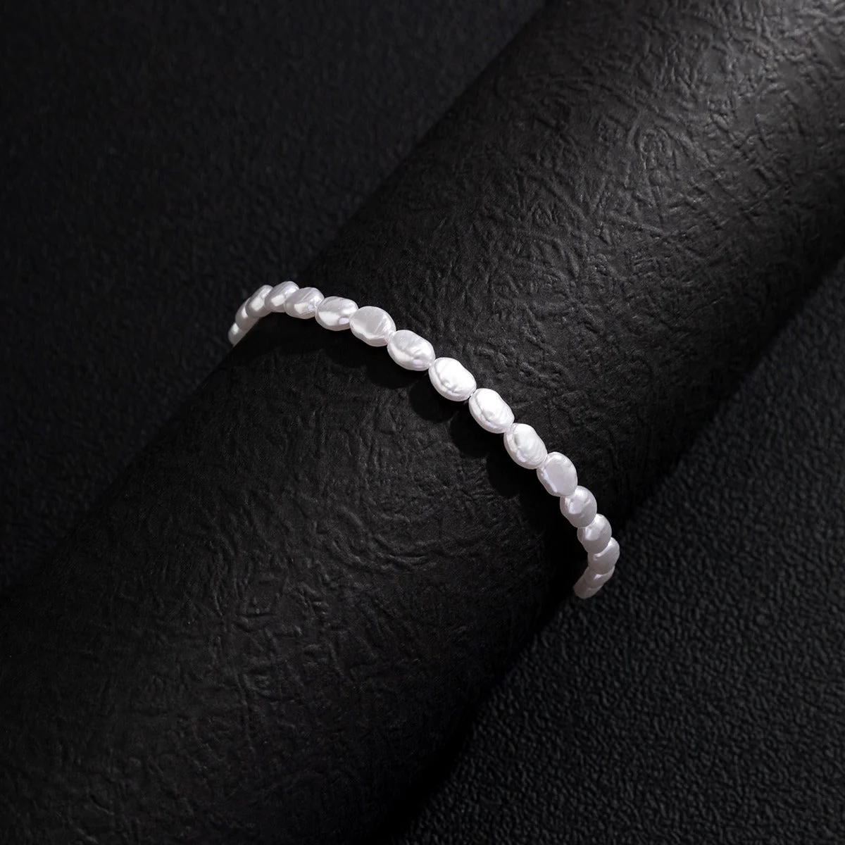 Irregular Freshwater Pearl Baroque Bracelet with Silver Clasp (MAC252) - Image 5