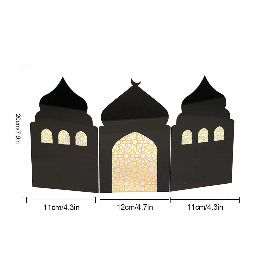 Islamic Acrylic Folding Screen Hollow Pattern Desktop Decor (MAC402) - Image 10