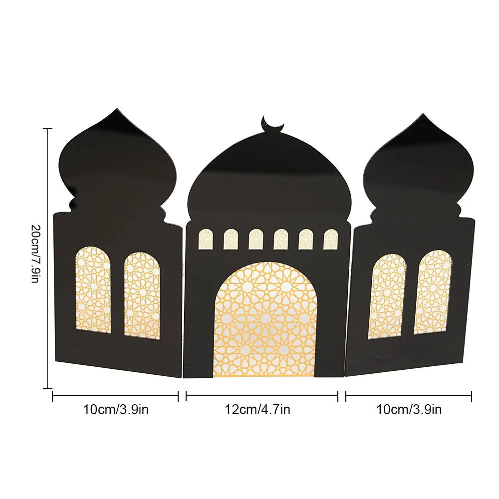 Islamic Acrylic Folding Screen Hollow Pattern Desktop Decor (MAC402) - Image 12