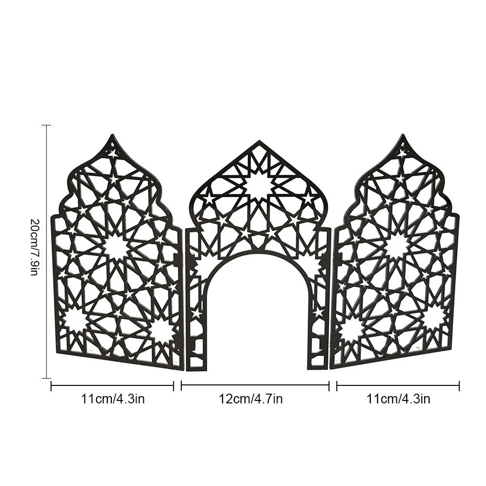 Islamic Acrylic Folding Screen Hollow Pattern Desktop Decor (MAC402) - Image 14