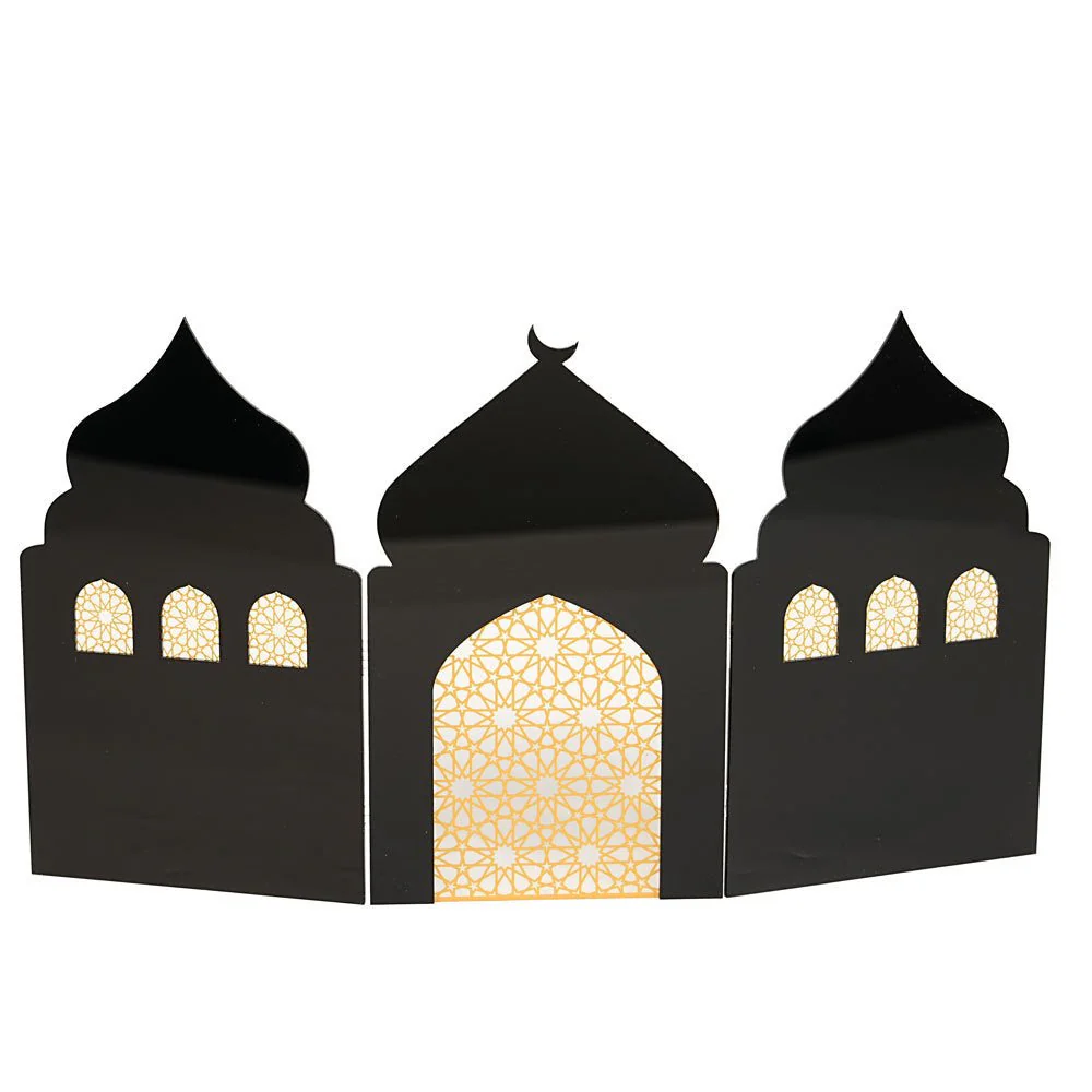 Islamic Acrylic Folding Screen Hollow Pattern Desktop Decor (MAC402) - Image 6