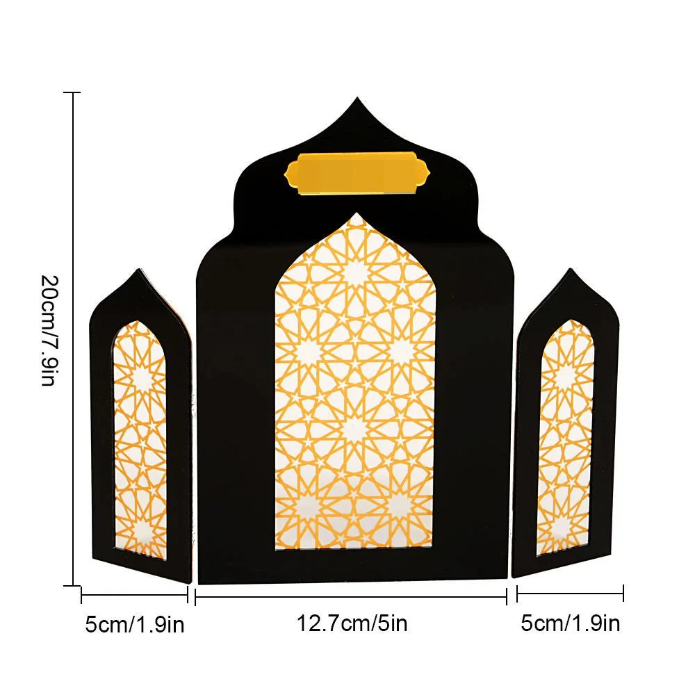Islamic Acrylic Folding Screen Hollow Pattern Desktop Decor (MAC402) - Image 8