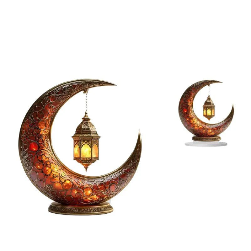 Islamic Crescent with Islamic Motifs Acrylic Desktop Ornament (MAC398) - Image 6