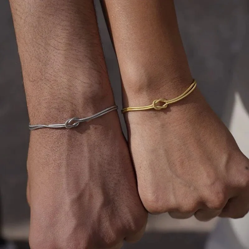 Knot Minimalist Statement Bracelet (MAC288) - Image 2