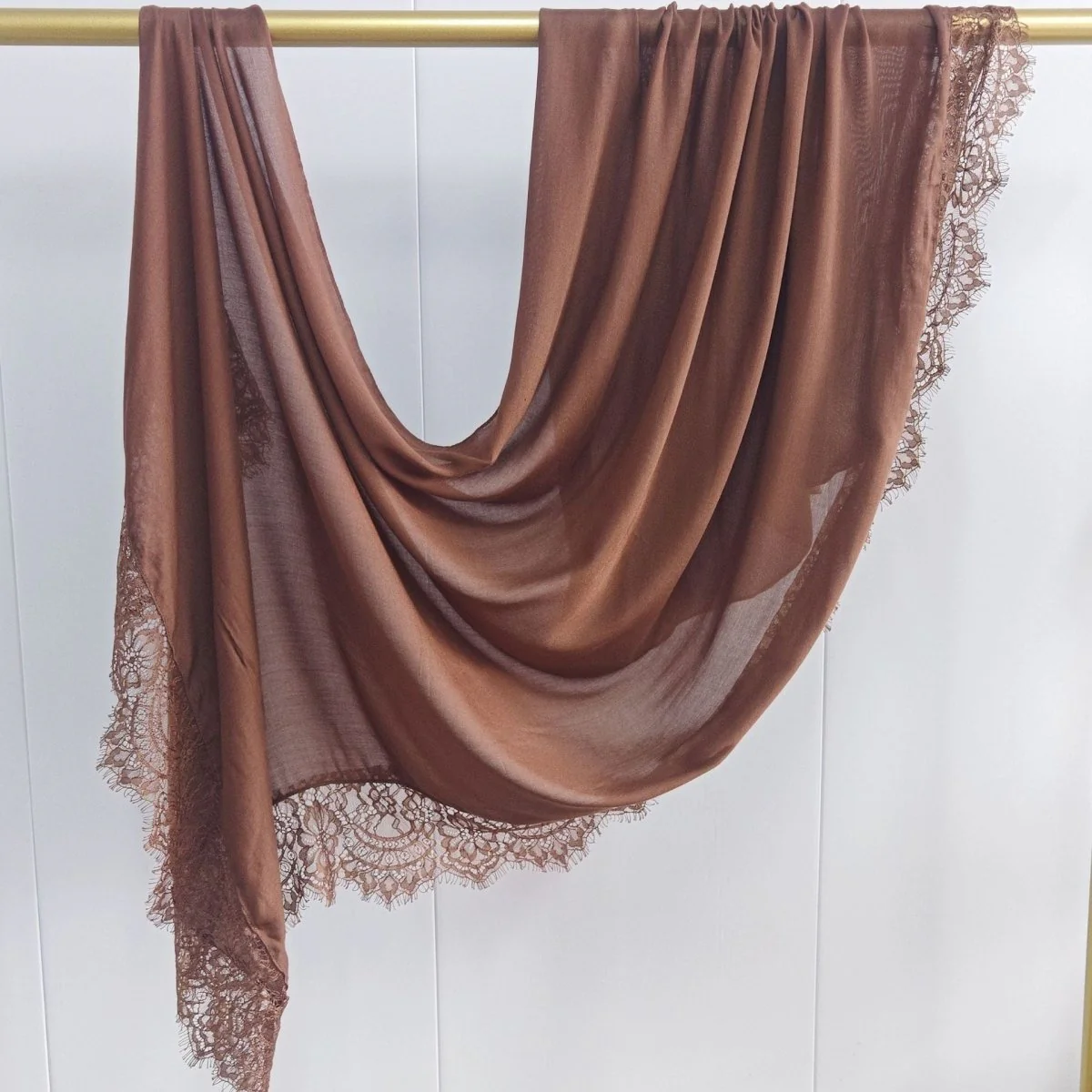 Lace Trim Rayon Hijab Scarf(MH211) - Image 11