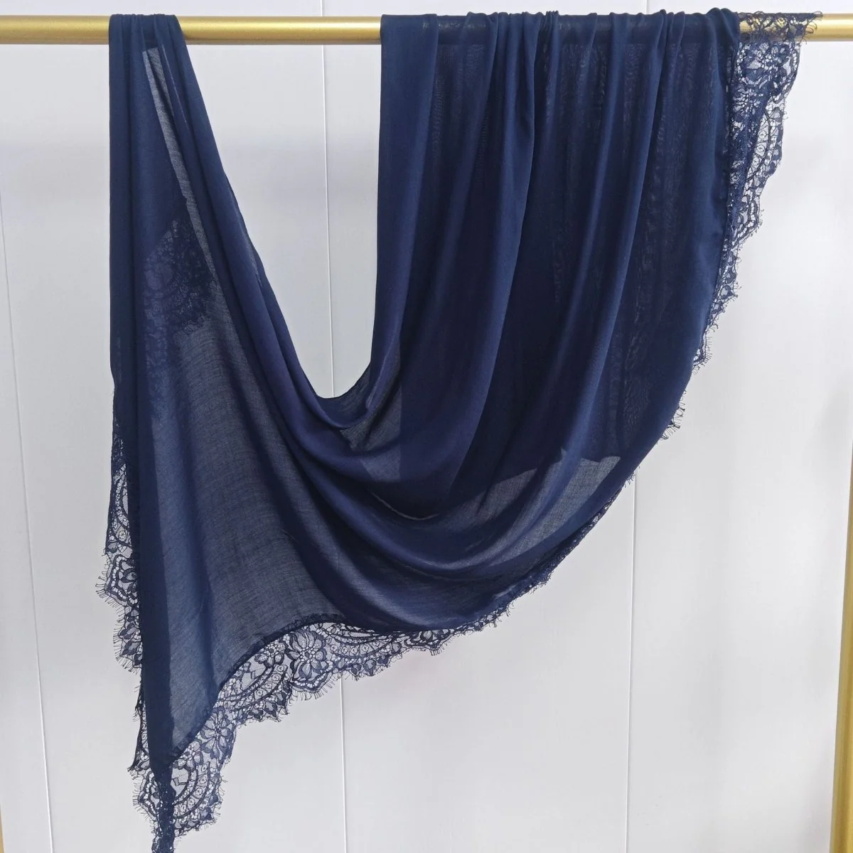 Lace Trim Rayon Hijab Scarf(MH211) - Image 12