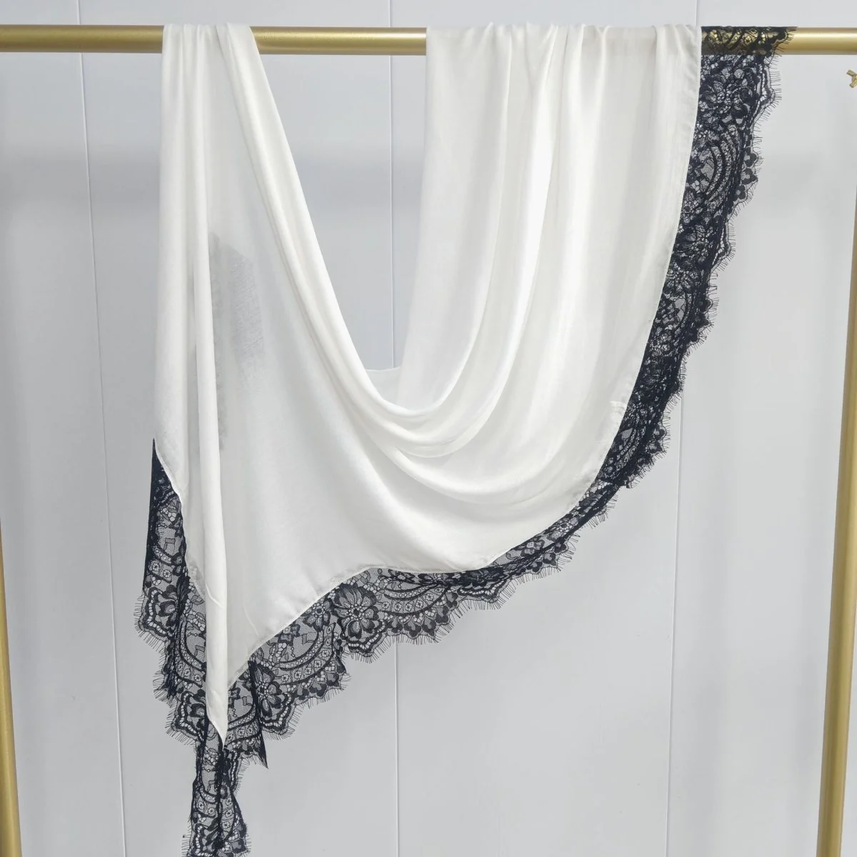 Lace Trim Rayon Hijab Scarf(MH211) - Image 8