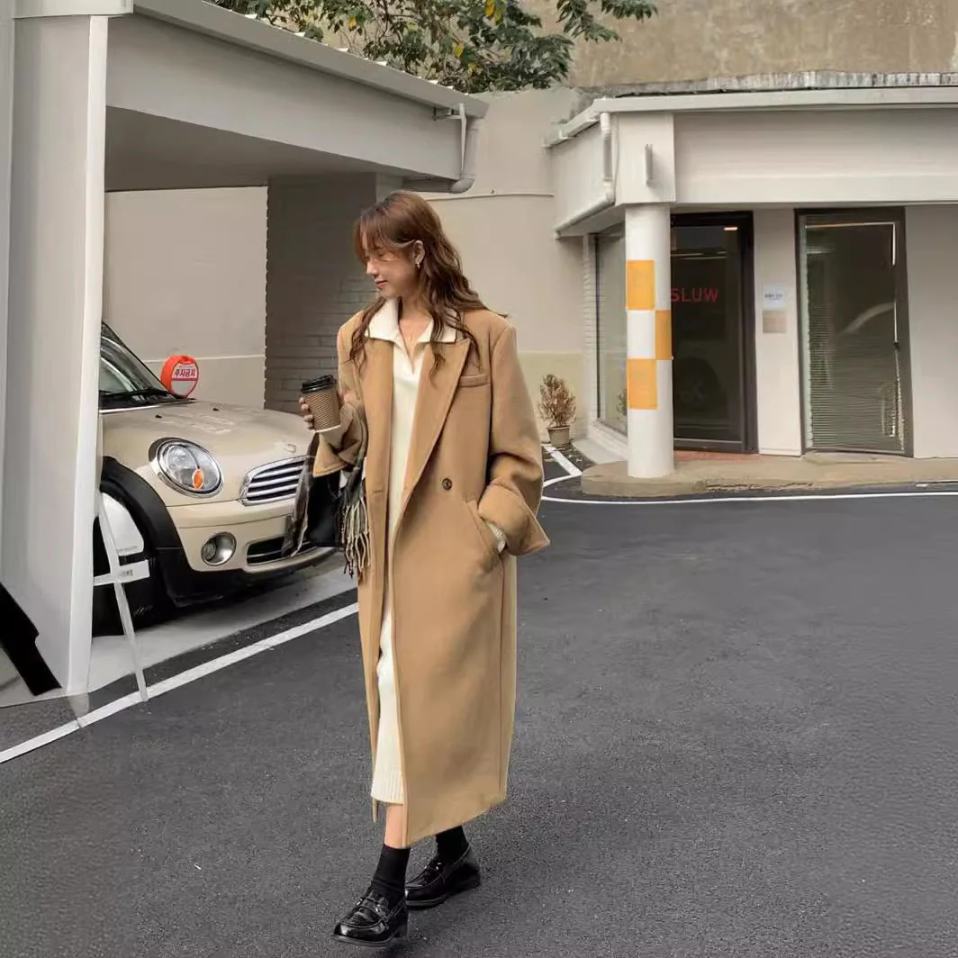Lazy Style Polo Collar Knit Maxi Dress | Thick Sweater Base Layer Dress(MS157) - Image 4