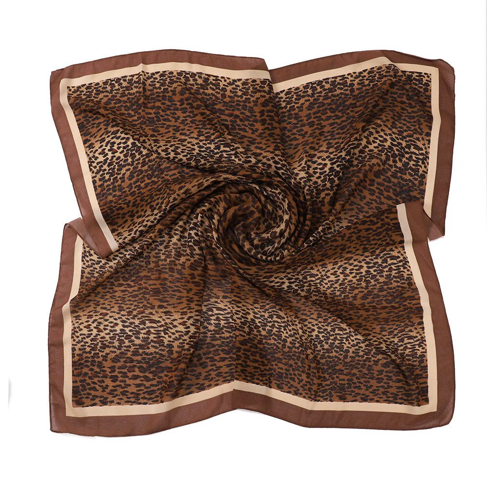 Leopard Print Square Scarf Hijab (MH182) - Image 11