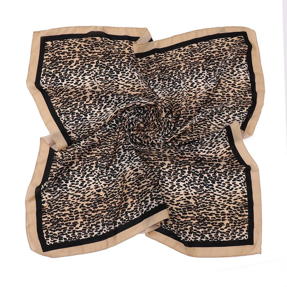 Leopard Print Square Scarf Hijab (MH182) - Image 13