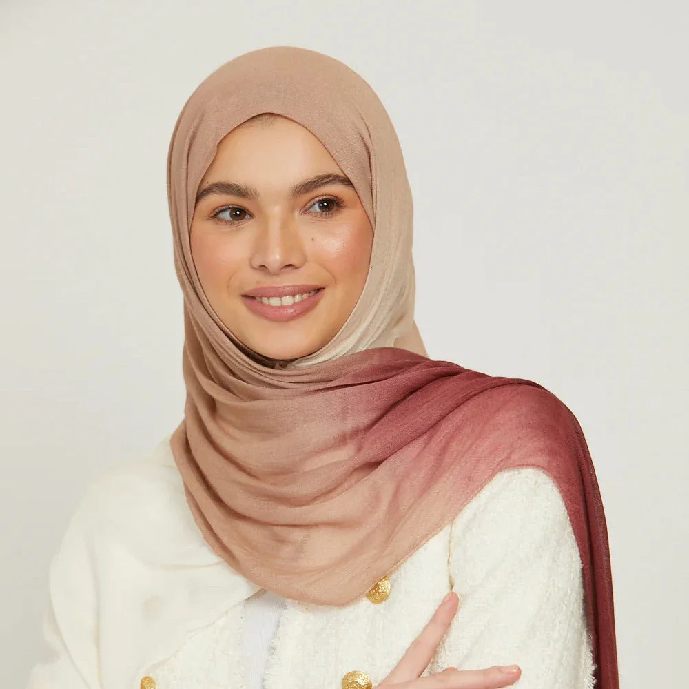 Lightweight Breathable Gradient Shawl Hijab (MH194)