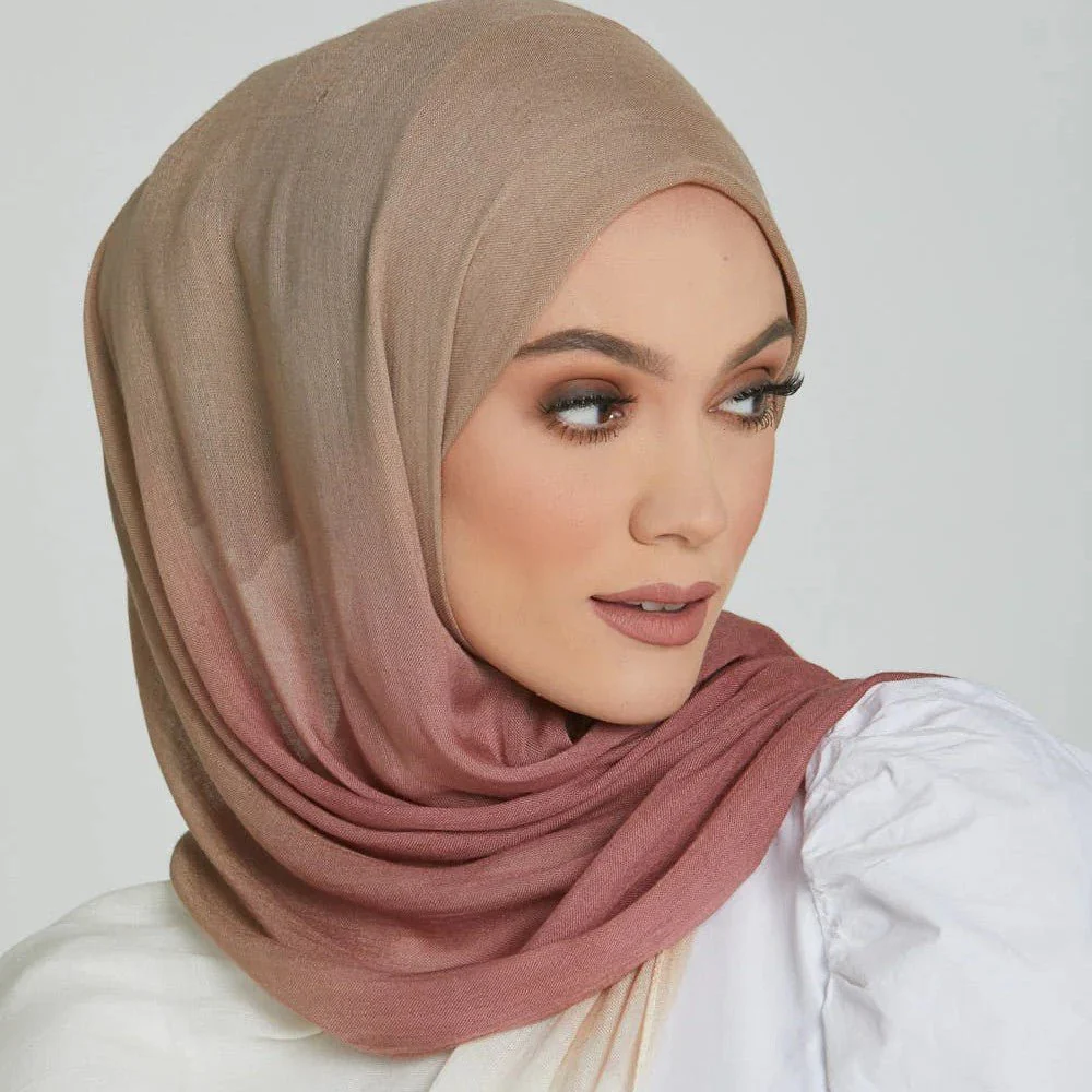 Lightweight Breathable Gradient Shawl Hijab (MH194) - Image 2