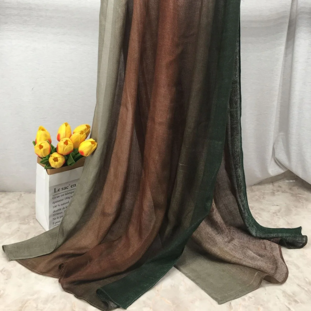 Lightweight Breathable Gradient Shawl Hijab (MH194) - Image 8
