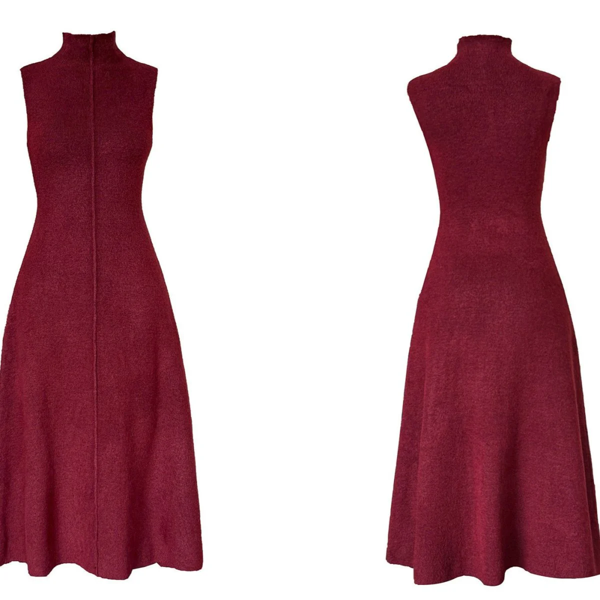 Long Knit Cardigan With Turtleneck Inner Dress For Autumn & Winter (MS177) - Image 7