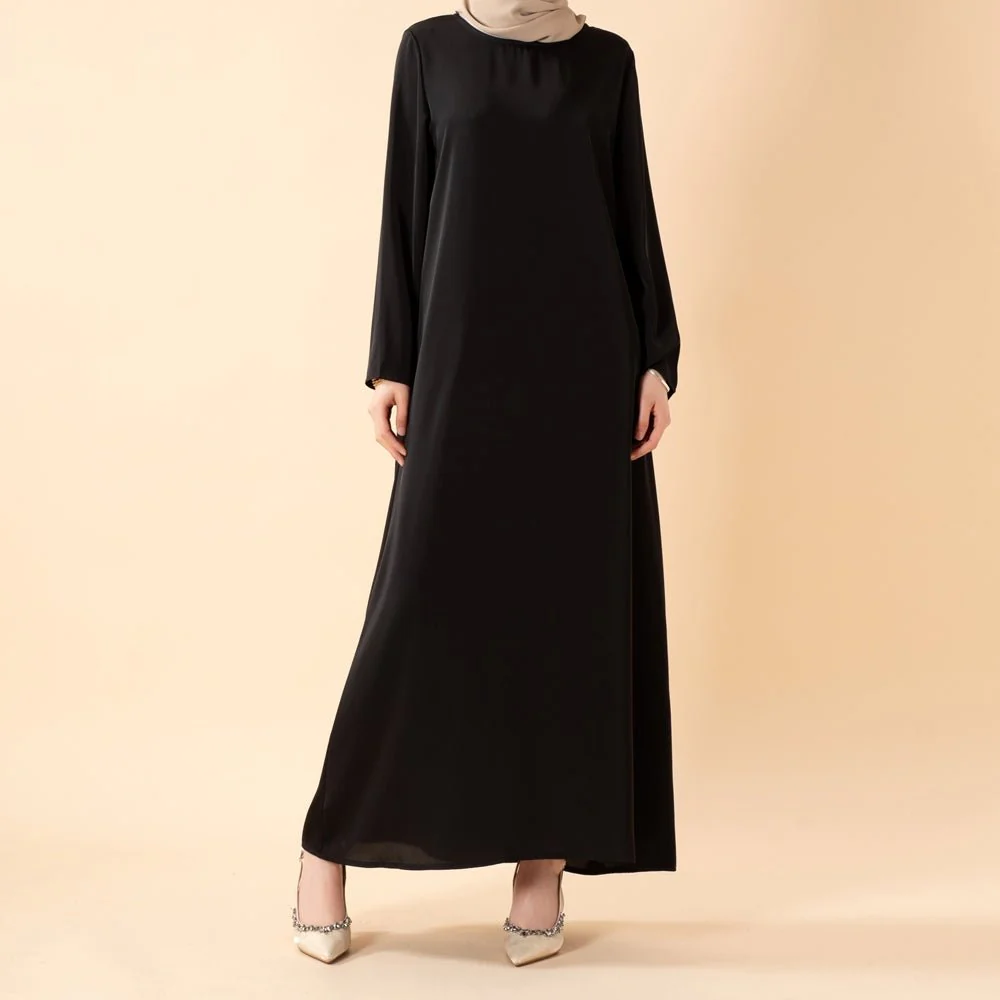 Long Sleeve Satin Inner Dress (MA061) - Image 3