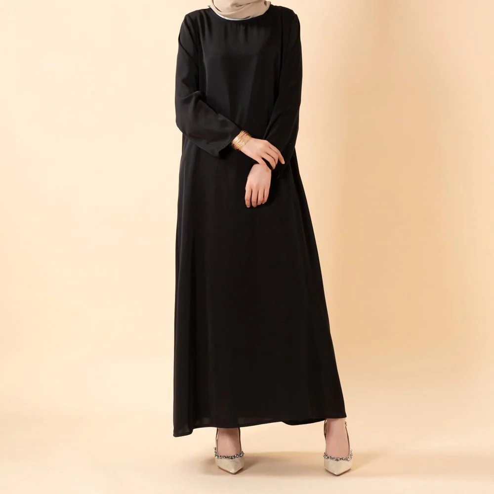 Long Sleeve Satin Inner Dress (MA061) - Image 4